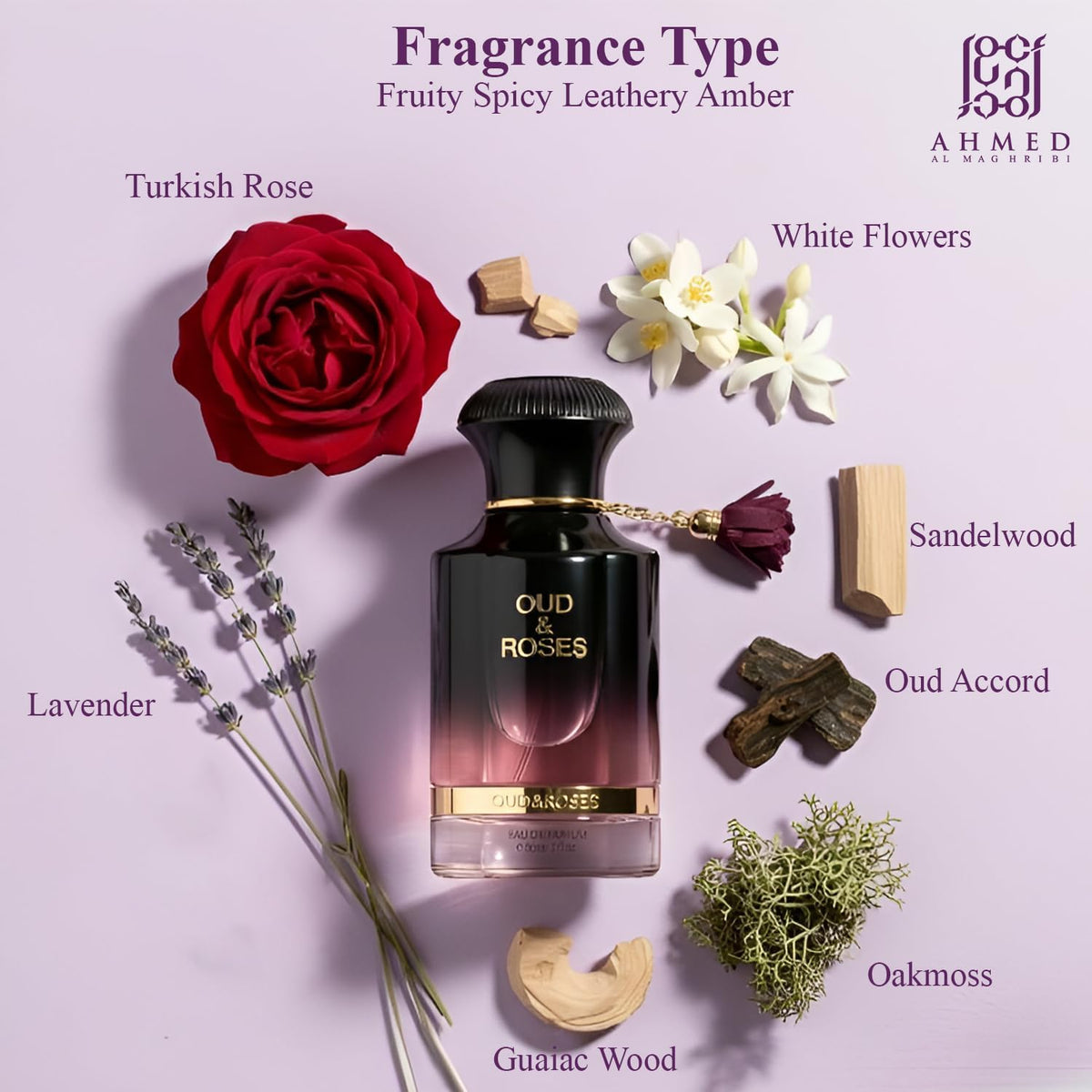 Ahmed Al Maghribi Perfumes Oud and Roses Perfume